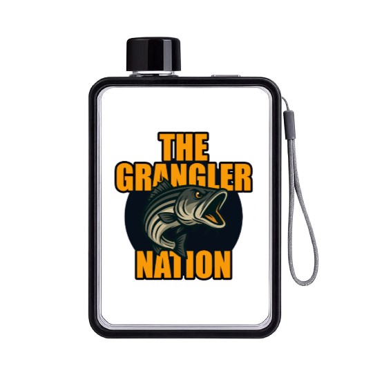Grangler Nation (Striped Bass) Flat Water Bottles