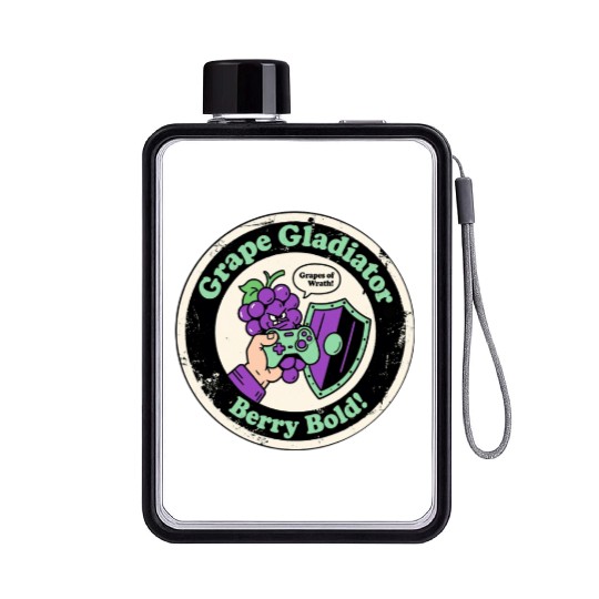 Grape Gladiator Berry Bold Gamer Flat Water Bottles
