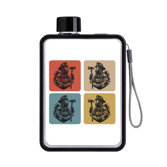 Fire Brigade - Heroes In Action Flat Water Bottles