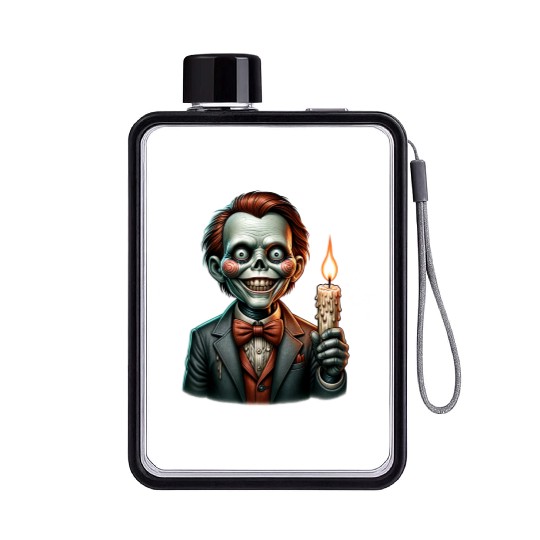 Zombie Doll Butler – Creepy Candle-Holding Gentlem Flat Water Bottles