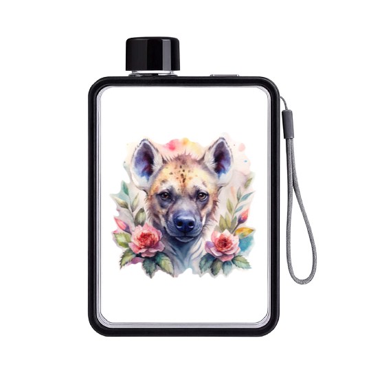 Sage the Blooming Hyena Flat Water Bottles