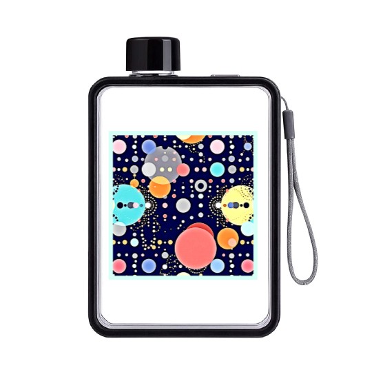 Joyful Bubble Universe Vision Flat Water Bottles
