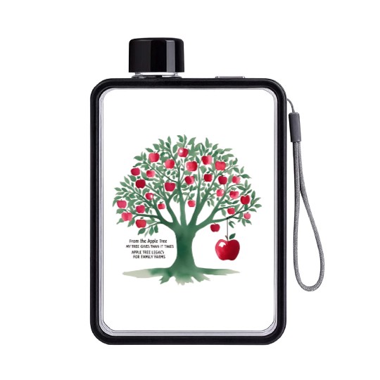 From the apple tree all beginnings Flat Water Bottles