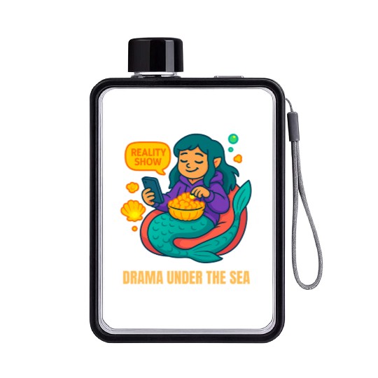 Drama Under the Sea Flat Water Bottles