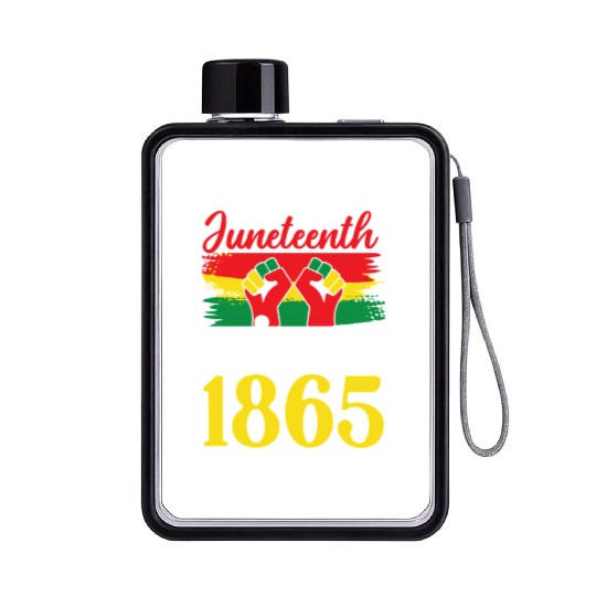 Juneteenth Since 1865 Flat Water Bottles