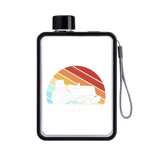 Tractor Pulling Driver Tractors Flat Water Bottles