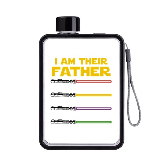 I Am Their Father Flat Water Bottles