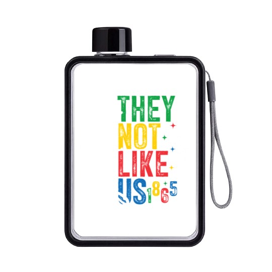 They Not Like Us Juneteenth Flat Water Bottles