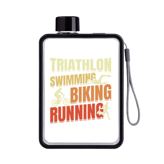 Triathlon Swim Run Cycle Repeat Flat Water Bottles