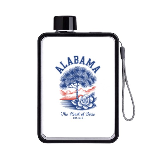 Albm State Outline – License Plate Art Flat Water Bottles