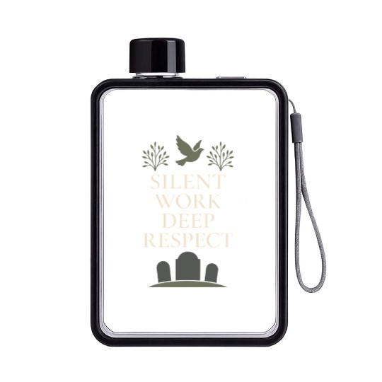 Cemetery Worker Groundskeeper Graveyard Memorial Flat Water Bottles