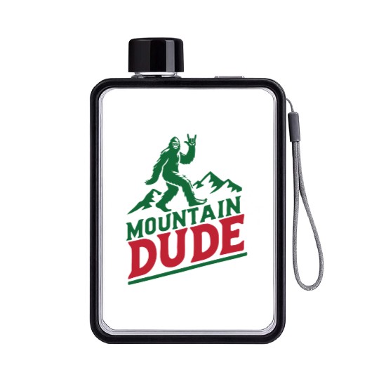 Mountain Dude Bigfoot Hiker Bigfoot Camp Flat Water Bottles