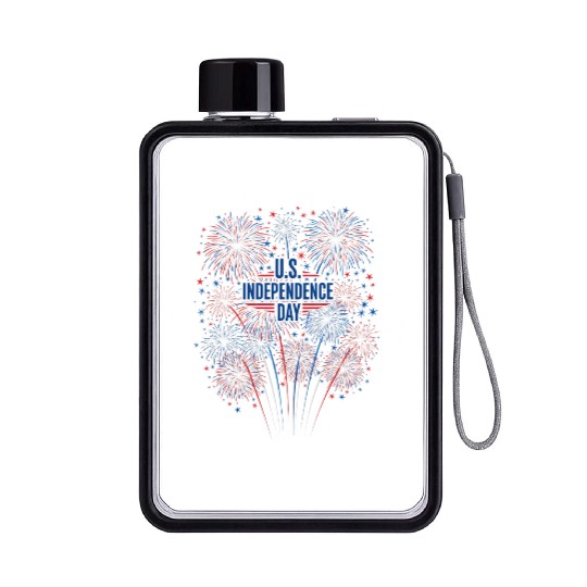 US independance day fireworks Flat Water Bottles