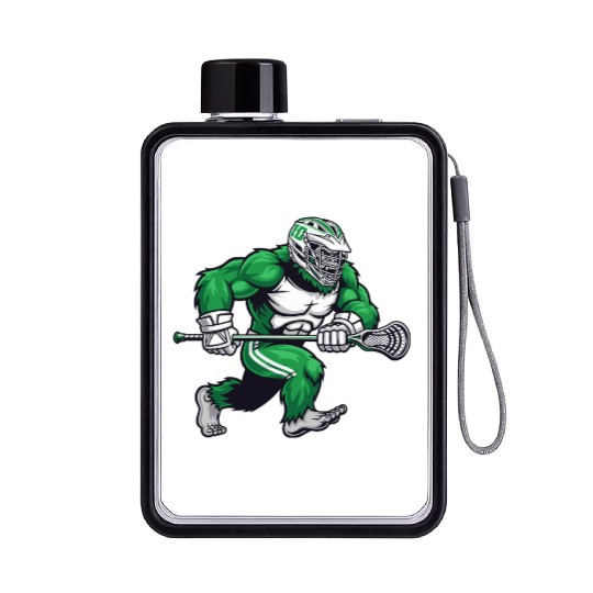 Green Bigfoot Lacrosse Flat Water Bottles