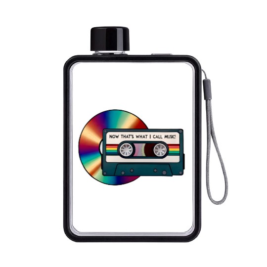 Now Thats Music CD and Cassete Tape Retro 90s. Flat Water Bottles