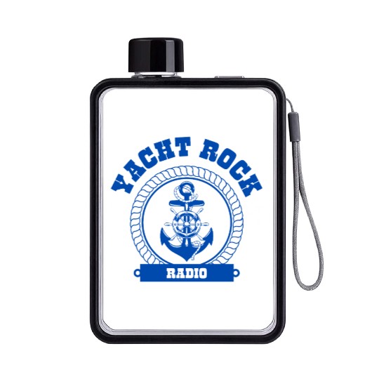 YACHT ROCK - BLUE LETTERS Flat Water Bottles