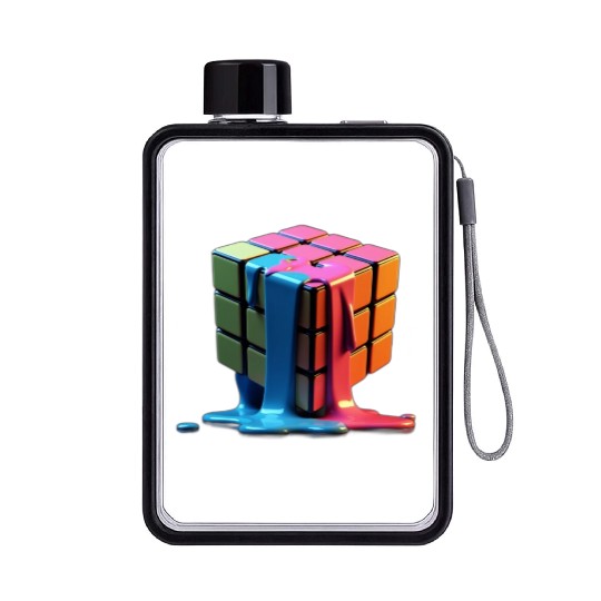 Rubiks Cube Flat Water Bottles