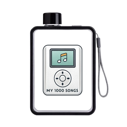 My 1000 Songs MP3 Player Retro 2000s Y2K Flat Water Bottles