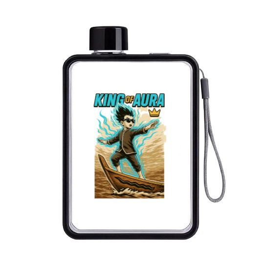 King of Aura, Pacu Jalur kid,Viral tiktok meme Flat Water Bottles