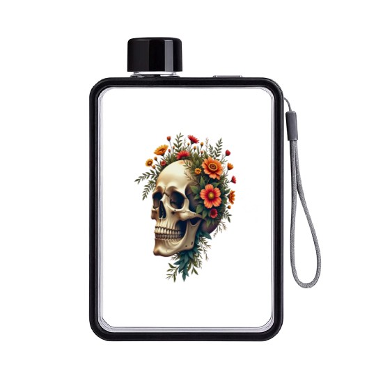 Eco Skull ❘ Nature Vibes ✦ Rebirth Flat Water Bottles