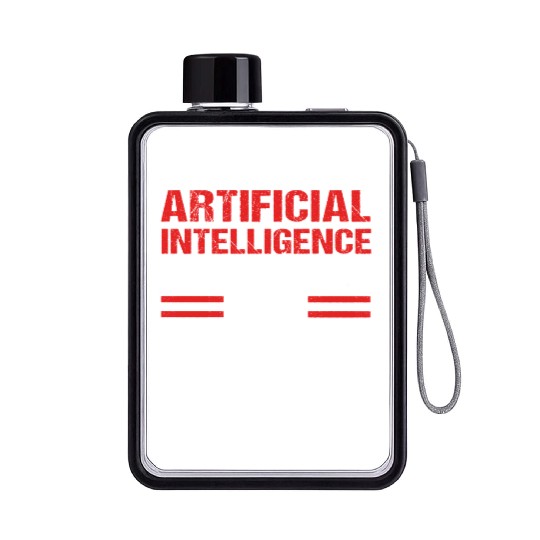 AI Artificial Intelligence Data Science Flat Water Bottles