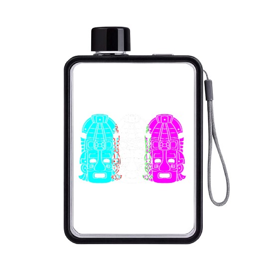 Mayan And Aztec Symbol Aztec Inca Flat Water Bottles