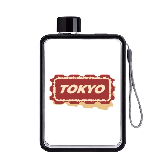 Tokyo Travel Ticket Flat Water Bottles