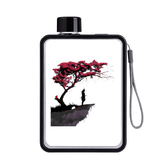 The lonely warrior Flat Water Bottles