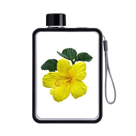 One Yellow Hibiscus Flat Water Bottles