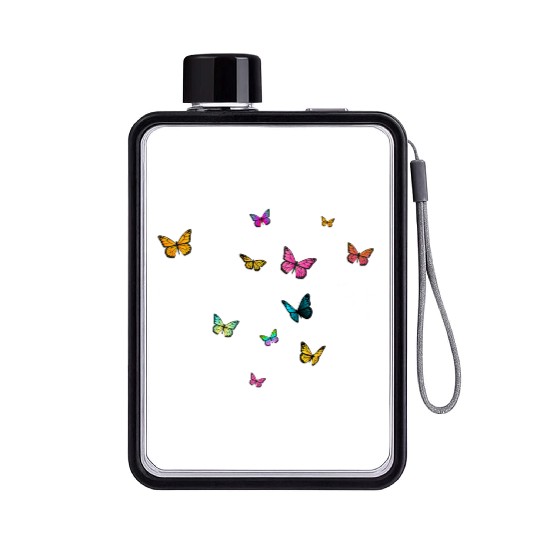 AZALEA - beautiful girl name with cute butterflies Flat Water Bottles
