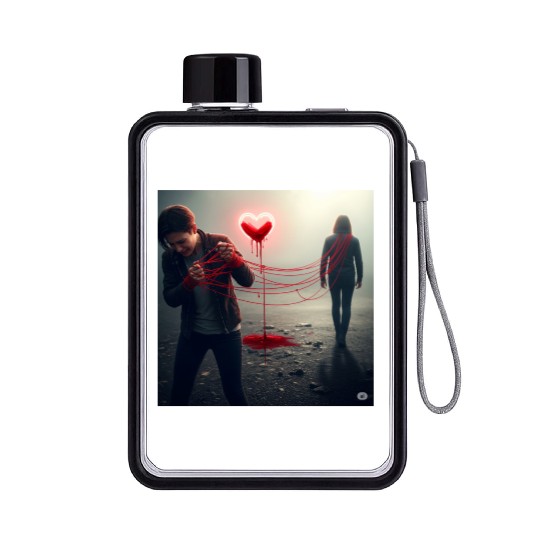 The Bleeding Heart Flat Water Bottles