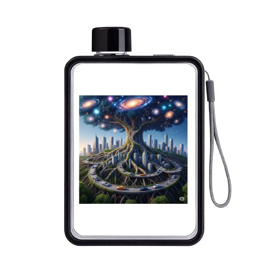 Celestial Urban Tree of the Cosmos Flat Water Bottles