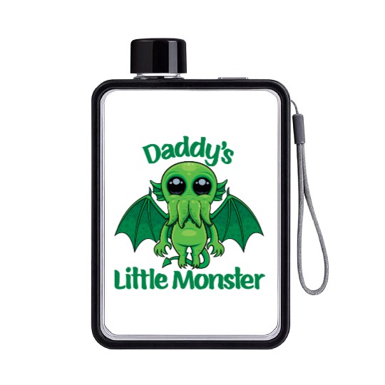 Daddy’s Little Monster Cute Baby Cthulhu Flat Water Bottles