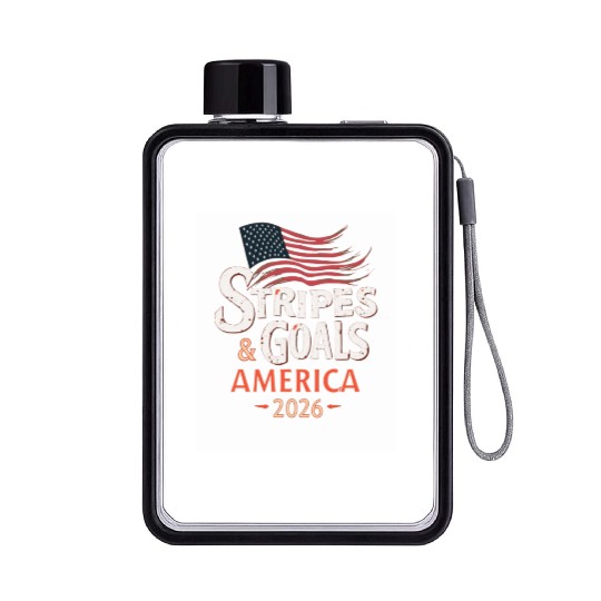 Stars, Stripes & Goals – USA Soccer World Cup 2026 Flat Water Bottles
