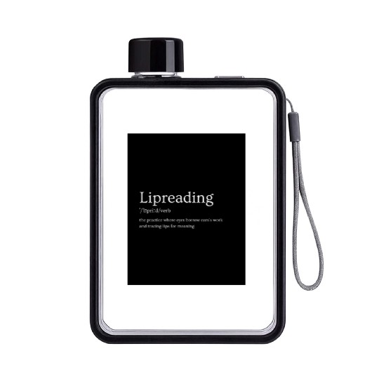 Lipreading Inspirational Oversized | Unisex  Flat Water Bottles