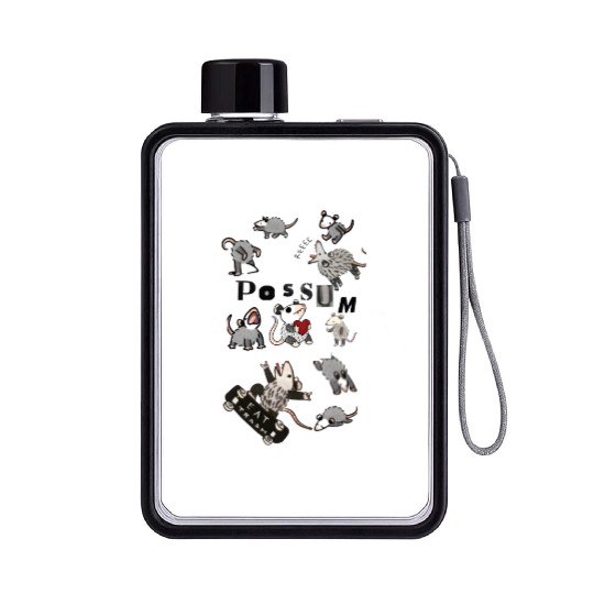 Adorable possum Mouse Collection Illustration Flat Water Bottles