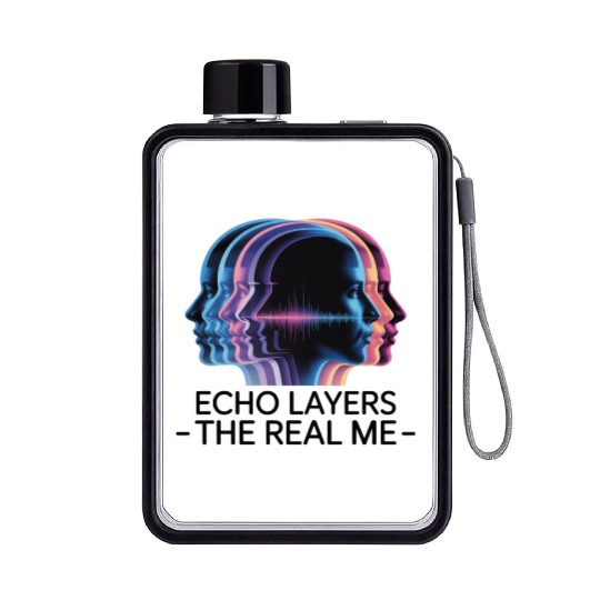 Echo Layers – The Real Me | Trippy Aesthetic Flat Water Bottles