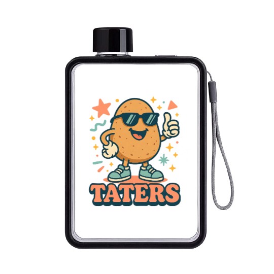 Taters – Cool Potato Retro Style Flat Water Bottles