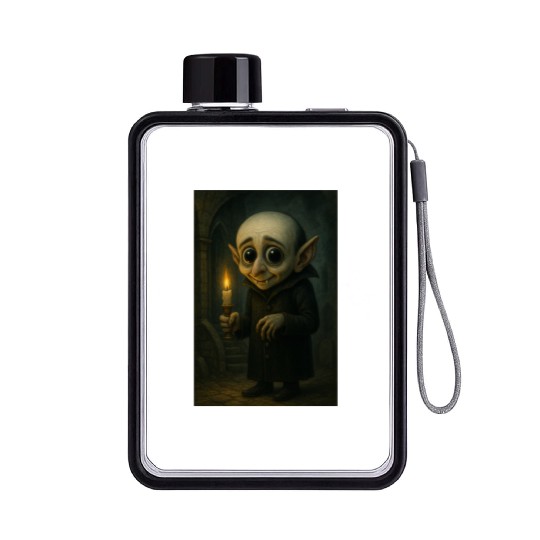 Gothic Vampire Tween Portrait Flat Water Bottles