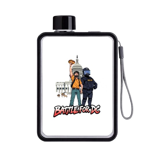 Free DC Sandwich Guy Banksy Style Street Art Flat Water Bottles