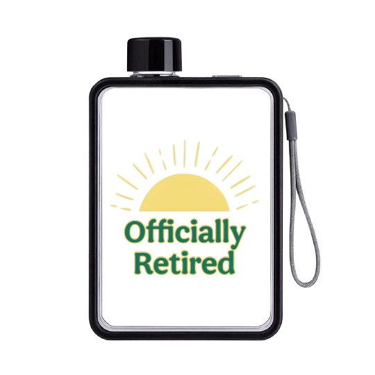 Sunrise Retirement Celebration Design Flat Water Bottles