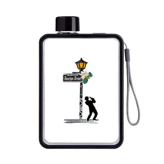 Bourbon Street Saxophonist 2 Flat Water Bottles