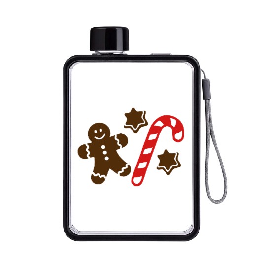 Lebkuchen Gingerbread man Flat Water Bottles