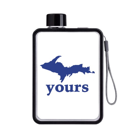 Up Your Vector Funny Upper Peninsula Flat Water Bottles