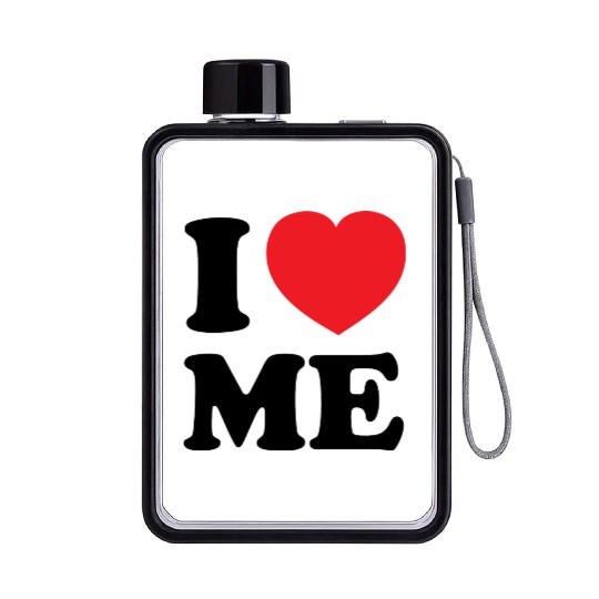 I Love Me Flat Water Bottles