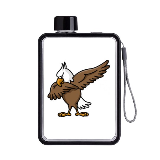 Dabbing dab proud American Eagle coat of arms Flat Water Bottles