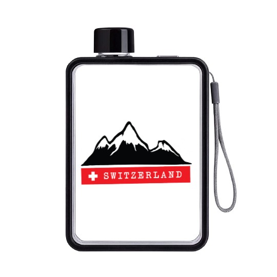 Switzerland, Mountains, Alps, Swiss, Nature, Snow Flat Water Bottles
