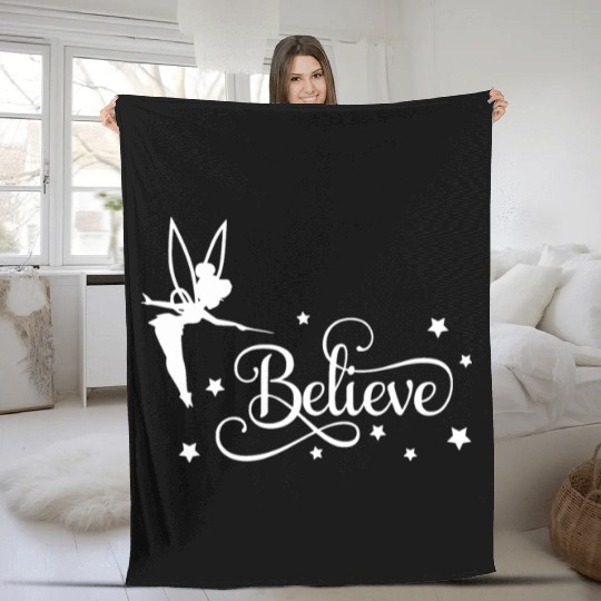 tinkerbell believe, funny tinkerbell, tinkerbell Fleece Blankets