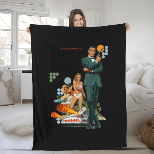 James Bond Dr.No V2 Fleece Blankets Vintage Movie Fleece Blankets