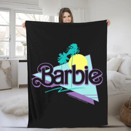 Barbie Summer Fleece Blankets, Barbie 2023 Fleece Blankets, Retro Barbie Fleece Blankets